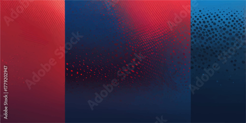 Red and blue abstract vector pattern technology design for digital banner backdrop