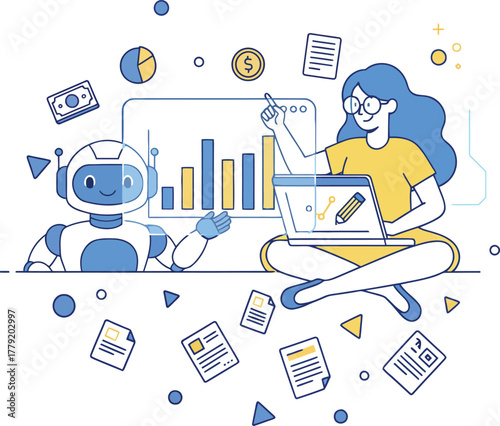 business woman working on laptop