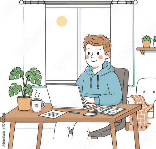 cartoon office worker