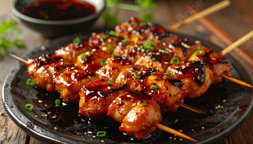 Delicious Teriyaki Chicken Skewers.