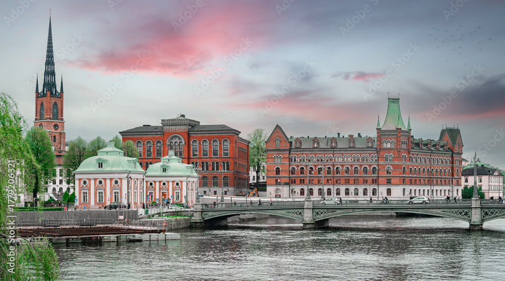 Fototapeta premium Stockholm, Capital of Sweden or also known as capital of Scandinavian. 