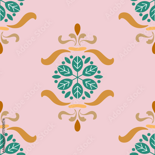 Geometric, ethnic oriental ikat seamless pattern treditional Design for background, carpet wallpaper, clothing, wrapping, batik, fabric, Vector illustration, embroidery style.  