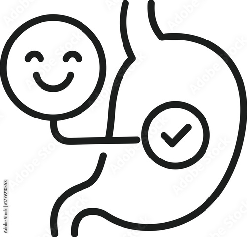 Stomach abdomen icon relief heartburn upset remedy nausea treatment