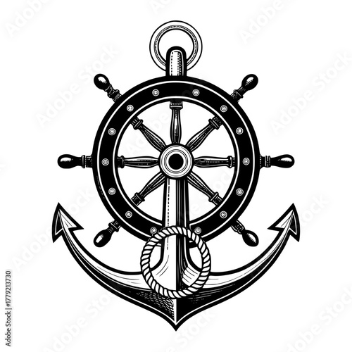 steering wheel and compass