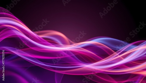 Wallpaper Mural Abstract Waves of Colorful Light Flowing in Dynamic Patterns on a Dark Background Torontodigital.ca