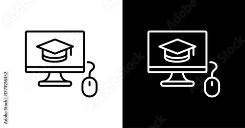 Interactive Lecture  White Icon Set Design