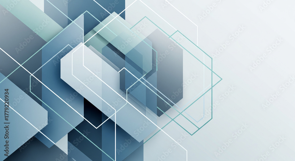 Fototapeta premium abstract background with blue squares
