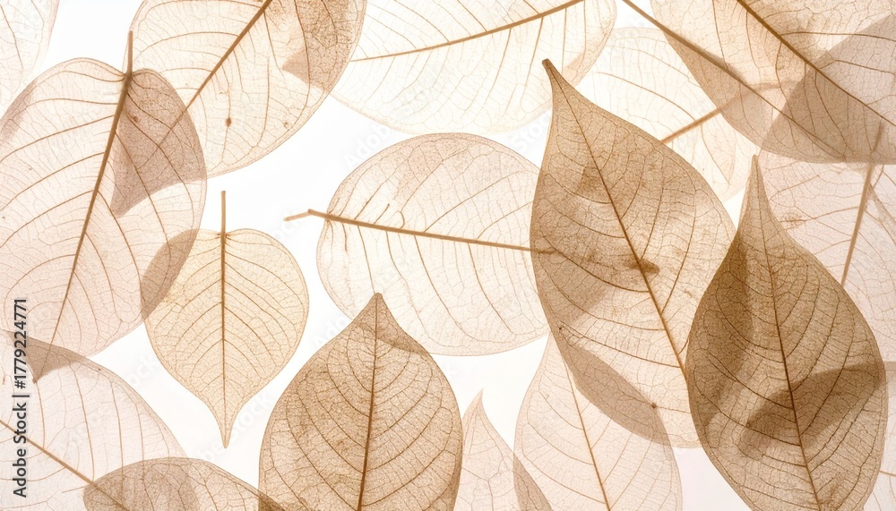 Obraz premium Stylized natural contours resembling leaf veins