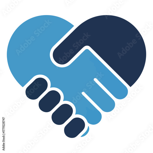 two hands forming heart shape in handshake, symbolizing unity, partnership, trust, cooperation, mutual respect, and collaboration