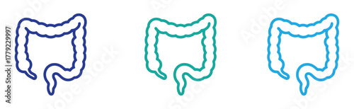Intestine icon. Bowel symbol. Human anatomy, guts or intestinal tract vector illustration. Digestion sign. Abdominal gastric belly icon isolated