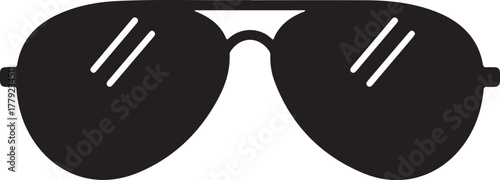 glasses silhouette vector style on white background