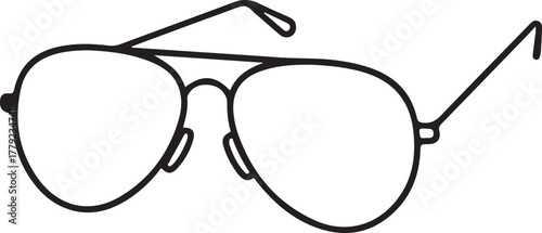 glasses silhouette vector style on white background