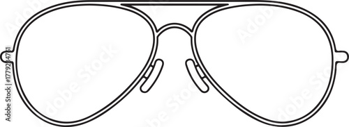 glasses silhouette vector style on white background