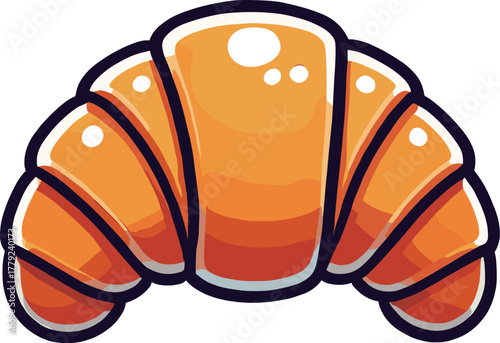 かわいいクロワッサンのアイコン