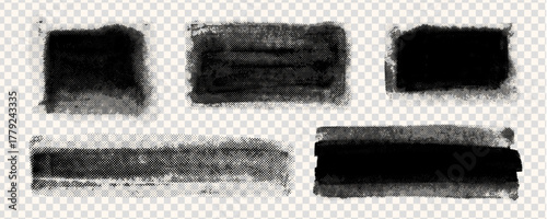 Noisy grainy texture. Gradient distress overlay texture. Rough grunge background. Halftone design. Square, long brush stroke.
