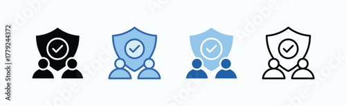 Dependability Icon Sheet Multiple Style Collection Isolated Vector