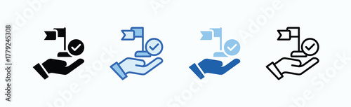 Established Icon Sheet Multiple Style Collection Isolated Vector