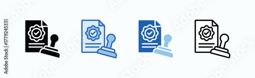 Validity Icon Sheet Multiple Style Collection Isolated Vector