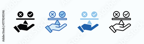 Ethical Icon Sheet Multiple Style Collection Isolated Vector