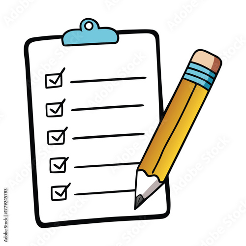 A simple to-do list with neat checkboxes and a pencil ready to jot tasks, capturing organization, focus, and the satisfaction of ticking off goals.
