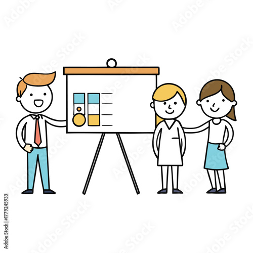 A focused planning team collaborates to organize goals, assign tasks, set priorities, and schedule deadlines, ensuring smooth workflow and efficient project completion.
