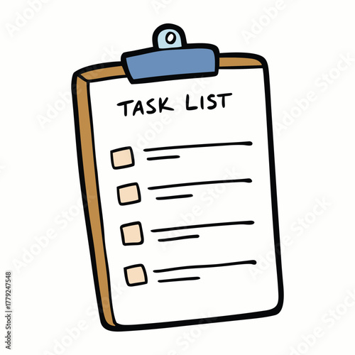 A task list helps organize daily goals with clear priorities and checkboxes. Track progress, stay focused, and manage time efficiently to boost productivity.
