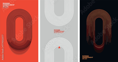 Dynamic abstract artwork collection with modern geometric typography, using layered lines to form unique letter-inspired visuals on varied background colors