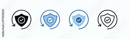 Guarantee Icon Sheet Multiple Style Collection Isolated Vector