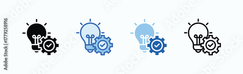 Concept Icon Sheet Multiple Style Collection Isolated Vector