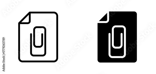 File annex or Paper clip icon. File Attachment symbol