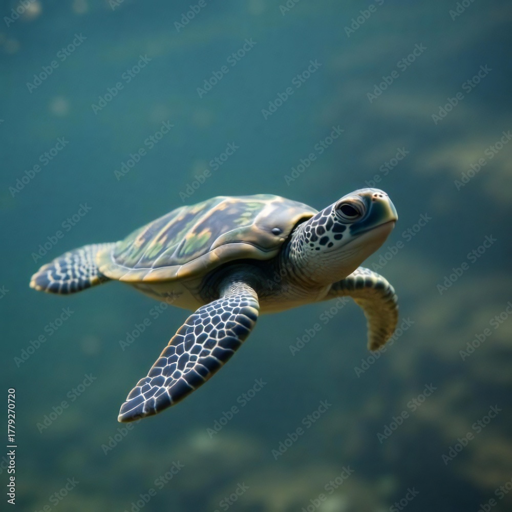 Fototapeta premium sea turtle swimming in the sea