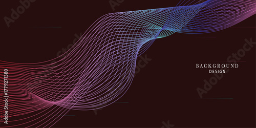 Abstract colorful wave patterns on a dark background enhance visual aesthetics