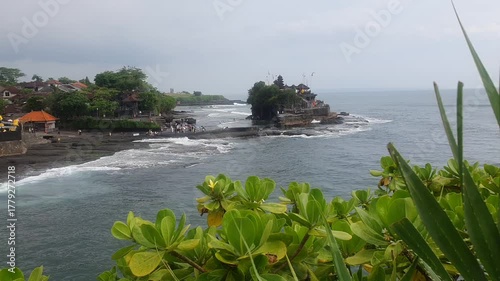Landscape of Tanah Lot Temple, Bali. Temple Bali Ocean