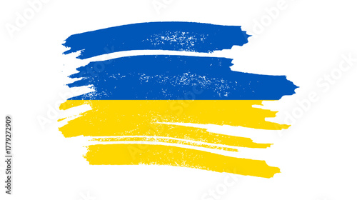 Ukrainian national flag in grunge style