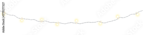 Christmas lights on a transparent background