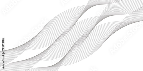 Abstract technology wave lines, frequency sound, data science, business wave line background. gray; transparency; clean; stripe; sound;