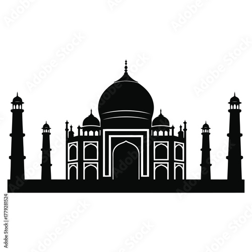 taj mahal vector illustration