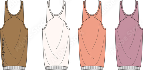 Fashionable women's tank tops with a loose fit and casual style, perfect for everyday wear