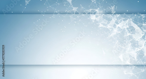 Light Blue Background with Network of White Dots and Lines