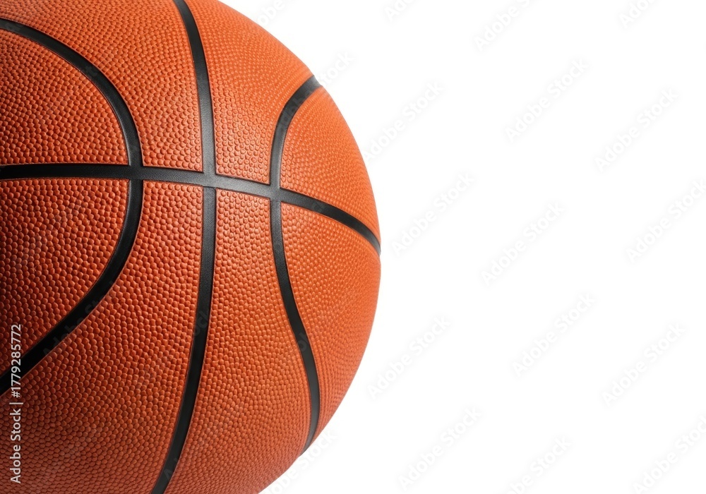 Fototapeta premium Close up of a basketball isolated on white background