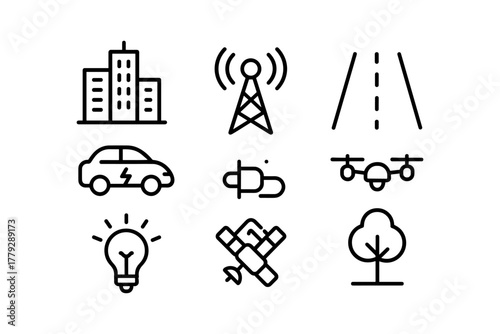 Linear icons: urban infrastructure, technology, and sustainability