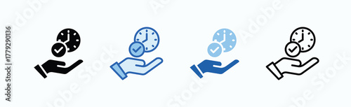 Availability Icon Sheet Multiple Style Collection Isolated Vector