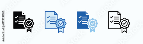 Standard Icon Sheet Multiple Style Collection Isolated Vector