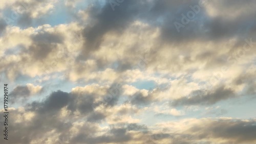 Golden clouds in the sky