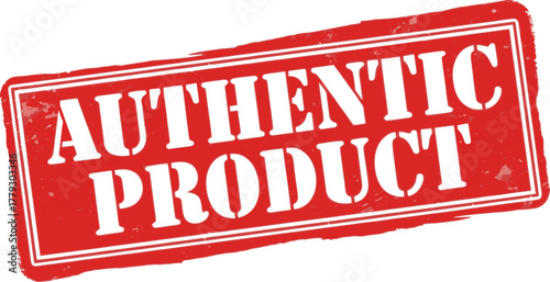 Authentic product stamp vector image for genuine quality assurance and brand verification design element