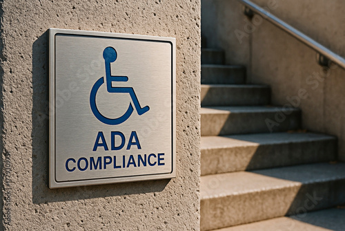 ADA compliance sign indicates a safe and accessible environment.