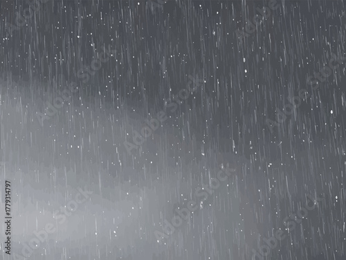 Rainy Day Atmosphere A Close-Up of Falling Raindrops