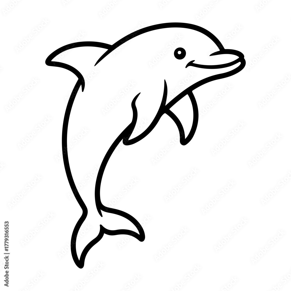 Obraz premium jumping dolphin ocean icon