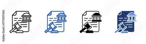 Legislature icon set multiple style collection