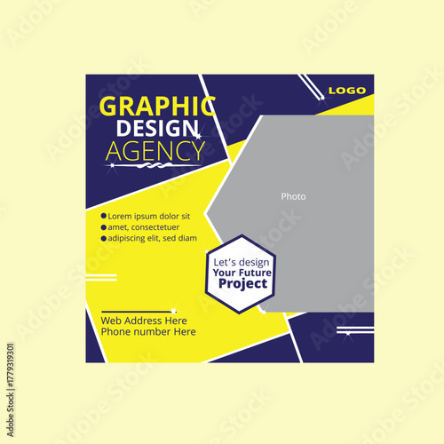 Social media post design template